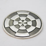 Sterling Sterling Silver Aztec Style Medallion Pendant Vintage c1970s