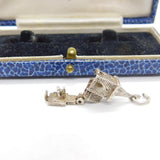 Sterling Silver Opening Couple in the Church Charm Pendant Vintage c1970