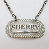 George III Sterling Silver Sherry Decanter Label Antique c1810s