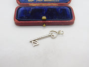 Sterling Silver 21st Key Charm Pendant Vintage c1970