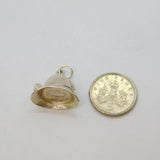 Sterling Silver Opening Helmet With Handcuffs Charm Pendant Vintage c1970s
