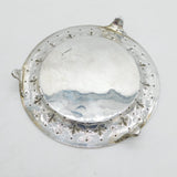 Victorian Sterling Silver Irish Dunne Family Crest Salver Dish Antique 1871