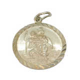 Sterling Silver St Christopher Travel Charm Pendant Vintage c1970