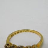 Edwardian 18ct Gold & 0.4ct Diamond Graduating Band Ring Antique c1910