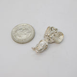 Sterling Silver Big Ear Mouse Charm Pendant Vintage c1970s