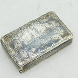 19th Century Russian Silver Niello City Scene Snuff Box Antique 1851 Moscow