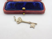 Sterling Silver Nuvo 21st Birthday Key Charm Pendant Vintage c1970