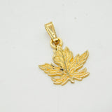 10ct Yellow Gold Canadian Maple Leaf Charm Pendant Vintage c1990