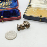 Sterling Silver Steam Train Engine Charm Pendant Vintage c1970