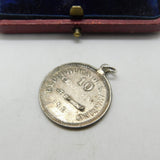 Sterling Silver Republic Of San Marino Coin Pendant Antique c1920 Art Deco