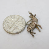 Sterling Silver Stag Deer Charm Pendant Vintage c1970s