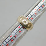 Sterling Silver Leaf Pattern Textured Band Ring Vintage c1970 Size I 1/2