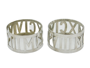 Pair of Sterling Silver Roman Numeral 6th Febuary 1994 Napkin Rings Vintage
