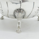 Irish George III Sterling Silver Paw Foot Floral Bowl Antique 1761 Dublin