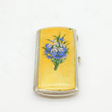 Austro-Hungarian .900 Standard Silver Floral Enamel Cigarette Case Antique c1880