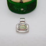Sterling Silver Opal Drop Charm Pendant Vintage c1970