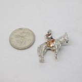 Sterling Silver Enamel Trooping the Colour Charm Pendant Vintage c1970