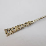 Edwardian Sterling Silver Tower Bridge, London Teaspoon Antique 1906 Birmingham
