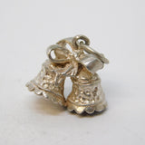 Sterling Silver Wedding Bells Charm Pendant Vintage c1970