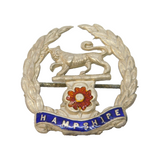 WW1-era Sterling Silver Enamel Royal Hampshire Regiment Sweetheart Brooch c1915