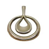 Sterling Silver Large Modernist Oval & Drop Shape Charm Pendant Vintage c1970