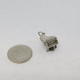 Sterling Silver Grand Piano Charm Pendant Vintage c1970