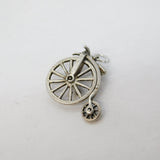 Sterling Silver Pennyfarthing Bicycle Charm Pendant Vintage c1970