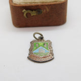 Sterling Silver & Enamel Sheringham Travel Shield Charm Pendant Vintage c1970