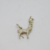 Sterling Silver Stag Deer Charm Pendant Vintage c1970