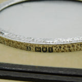 Arts & Crafts Boxed Planished Sterling Silver Oval Frame Antique 1906 London
