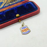 Sterling Silver Exmouth Traveller Shield Charm Pendant Vintage c1970
