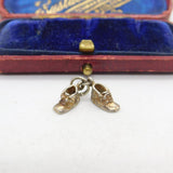 Sterling Silver Pair of Boots Charm Pendant Vintage c1970