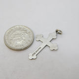 Sterling Silver Cross Charm Pendant Vintage c1970s