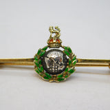 WWII Period 9ct Gold & Enamel Royal Marines Sweetheart Brooch Antique