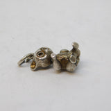 Sterling Silver Articulated Teddy Bear Charm Pendant Vintage c1970