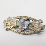19th Century Austrian .800 Silver & Enamel Mariazell Souvenir Brooch Antique