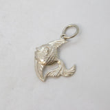Sterling Silver Tropical Fish Charm Pendant Vintage c1970