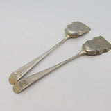 George III Pair of Sterling Silver Salt Shovel Spoon Antique c1760 London