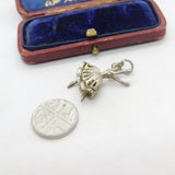 Sterling Silver Dancing Ballerina Charm Pendant Vintage c1970