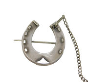 Victorian Sterling Silver Lucky Horseshoe Brooch Antique Birmingham
