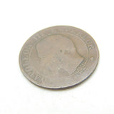French Napoleon III Cinq Centimes Coin Antique 1855 Victorian