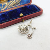 Sterling Silver Nuvo Penny Farthing Charm Pendant Vintage c1970