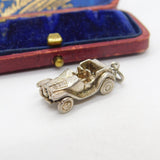Sterling Silver Opening Motor Car Charm Pendant Vintage c1970
