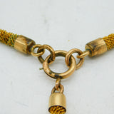 Victorian Gold Plated Honeycomb Link Watch Chain Antique c1880