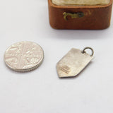 Sterling Silver Winchester Enamel Shield Charm Pendant Vintage c1970