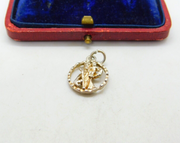 Sterling Silver St Christopher Charm Pendant Vintage c1970