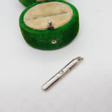 Sterling Silver Spinel Set Drop Charm Pendant Vintage c1970