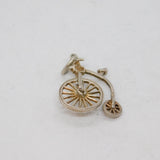 Sterling Silver Penny Farthing Bicycle Charm Pendant Vintage c1970s