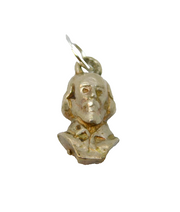 Sterling Silver William Shakespeare Bust Charm Pendant Vintage c1970