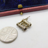 Sterling Silver Pair of Binoculars Charm Pendant Vintage c1970
